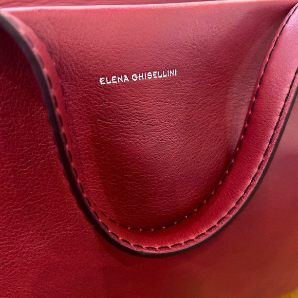 Elena Ghisellini Red Leather Handbag (L) - Picture 1 of 8